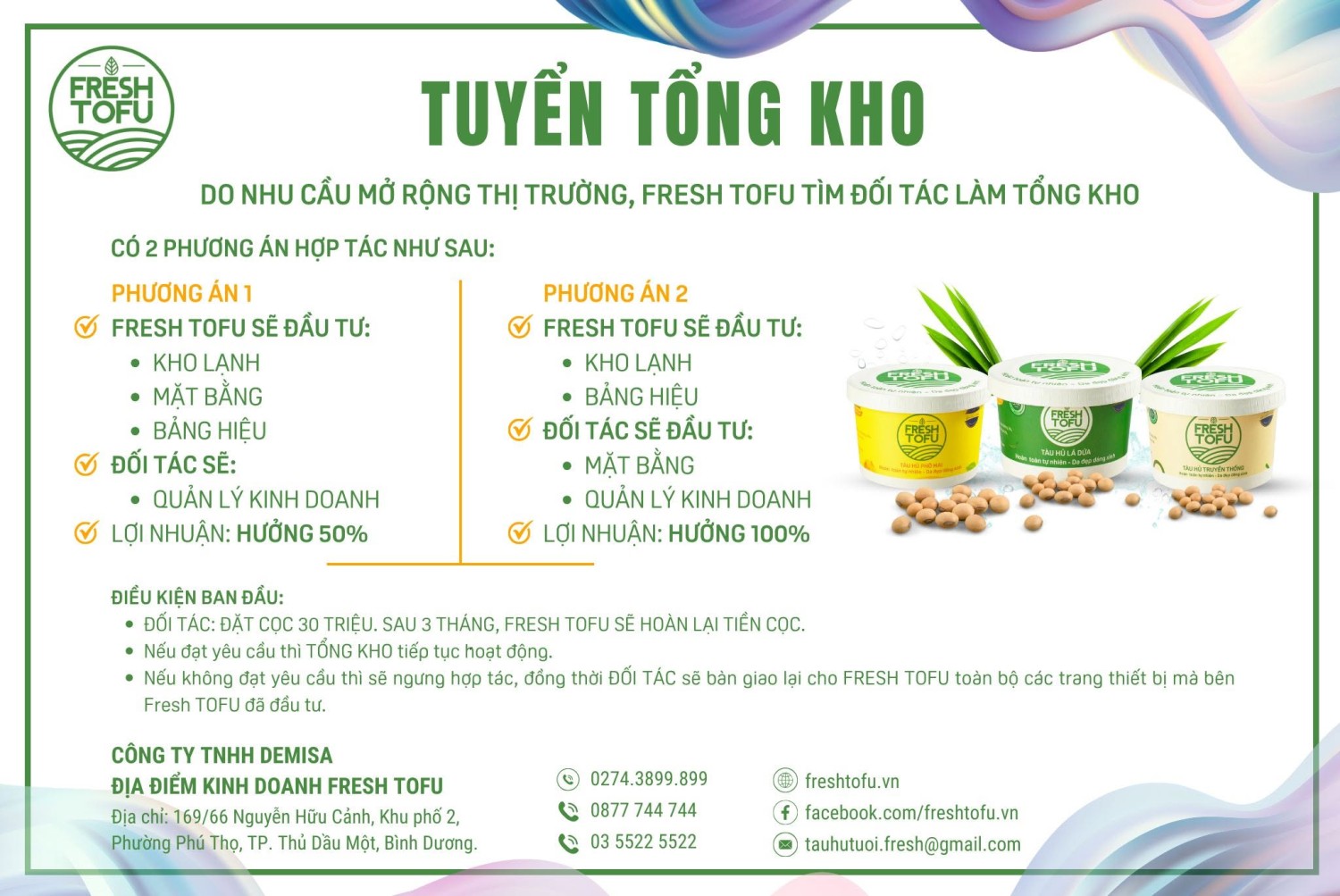 FRESH TOFU TUYỂN TỔNG KHO KHU VỰC